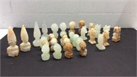 Vtg Mexican Marble Chess Set K8D