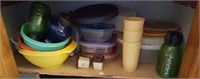 Tupperware and plastic storage containers