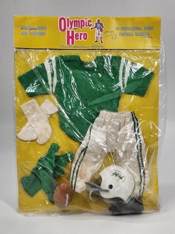 JOHNNY OLYMPIC HERO NY JETS FOOTBALL OUTFIT NIP