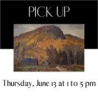 Pick-up Thursday, June 13, 2024 at 1 - 5 pm
