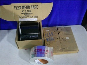 lead wool, flex mend tape, foil tape