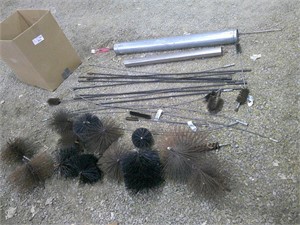 chimney brushes, rods, Milwaukee cable bit