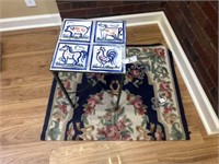 Tile Top Table & Area Rug