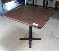 Wood Top Tables, Metal Base, Approx. 30" x 30"