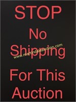 NO SHIPPING - NO SHIPPING