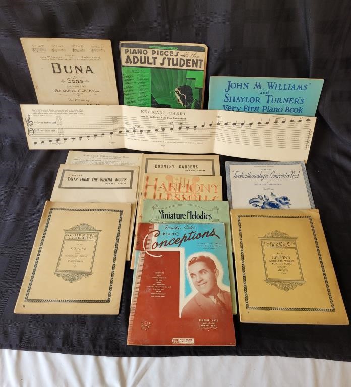 Vintage Piano Sheet Music and Boolets