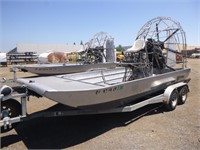 2000 Panther 18' Air Boat And Trailer