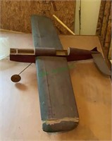 vintage wooden model airplane - wingspan 40