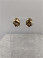 VTG Monet Goldtone Cluster Earrings