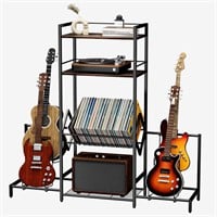 Rock N Roll Guitar Stand and Vinyl Shelf - Multi G