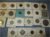 Vintage Foreign Coin Collection - 22pc In Sleeves