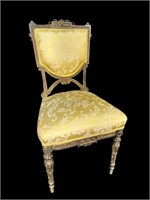 CARVED LOUIS XV ANTIQUE CHAIR