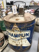 Champlin 5-gallon can, dent
