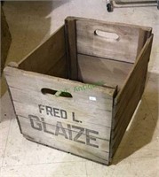 Apple crate, vintage Fred L Glaize apple crate,