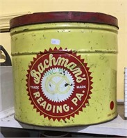 Pretzel tin, vintage Bachmans pretzel tin,
