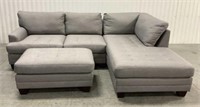 3 Pc Fabric Chaise Sectional Sofa
