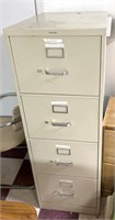 Four drawer, metal filing cabinet