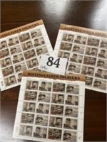 DISTINGUISHED SOLDIERS STAMPS 3 MINT SHEETS