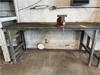 Steel Work Bench w/ craftsman 5.5in Vise