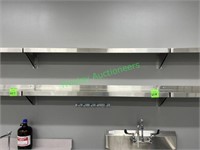 (2) 12"x60" ULINE Stainless Wallmount Shelves
