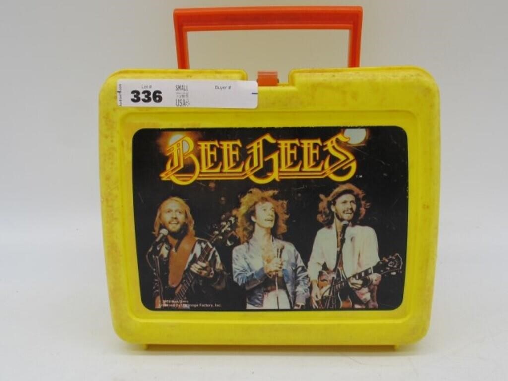 VINTAGE 1978 BEE GEES YELLOW LUNCH BOX NO THERMOS