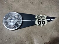 Wooden route 66 handmade sign 4x15