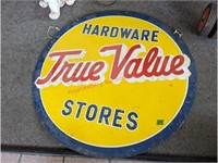 36" True Value Hardware Store Enameled Sign