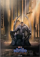 Chadwick Boseman Autograph Black Panther Poster