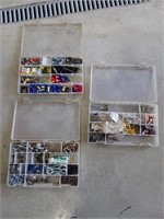(3) Plastic Storage Cases w/ Hardware and Contents