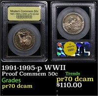 Proof 1991-1995-p WWII Modern Commem Half Dollar 5