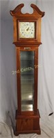 Vintage Walnut Tall Clock & Glass Display Cabinet