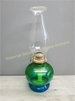 Oil Lamp - blue to freen base