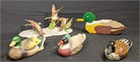 Group of Duck Decoy Decorative Collectibles