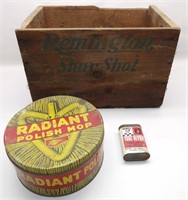 Remington Wood Box, Radiant Mop Can