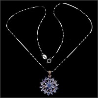 Natural Unheated Tanzanite Necklace