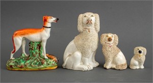 English Staffordshire Ceramic Dog Sculpture, 4