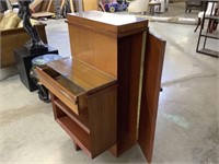 Mid century bookcase w/side door