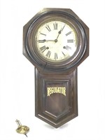 1900s School House Regulator Wall Clock