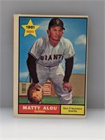 1961 Topps #327 Short Print Matty Alou Giants