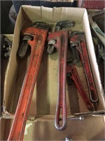 Set of 4 Heavy Duty Pipe Wrenches