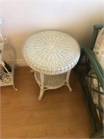 Small wicker table with glass top #12