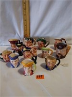 Group Lot -  Miniature "Toby Mugs"