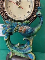 13 x 6 quartz peacock clock