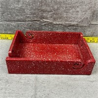 Red Speckled Tray