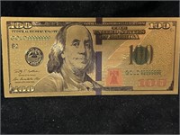 Gold 100 Reproduction Bill