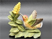 Allen's Hummingbird w/ Aphelandra Ceramic Figurine