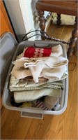 Linens in tote