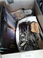 Old silverware, book, misc