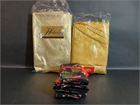 Two Gold Colored Table Clothes/Christmas Napkins
