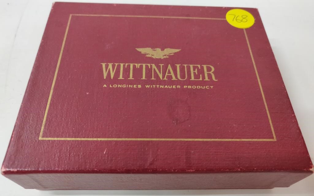 Wittnauer Box W/ Pocket Watch, Safety Pins, etc.